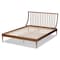 Baxton Studio Abel Traditional Transitional Walnut Brown Finished Wood Platform Bed-Full 192-11498-ZORO - alternate 2